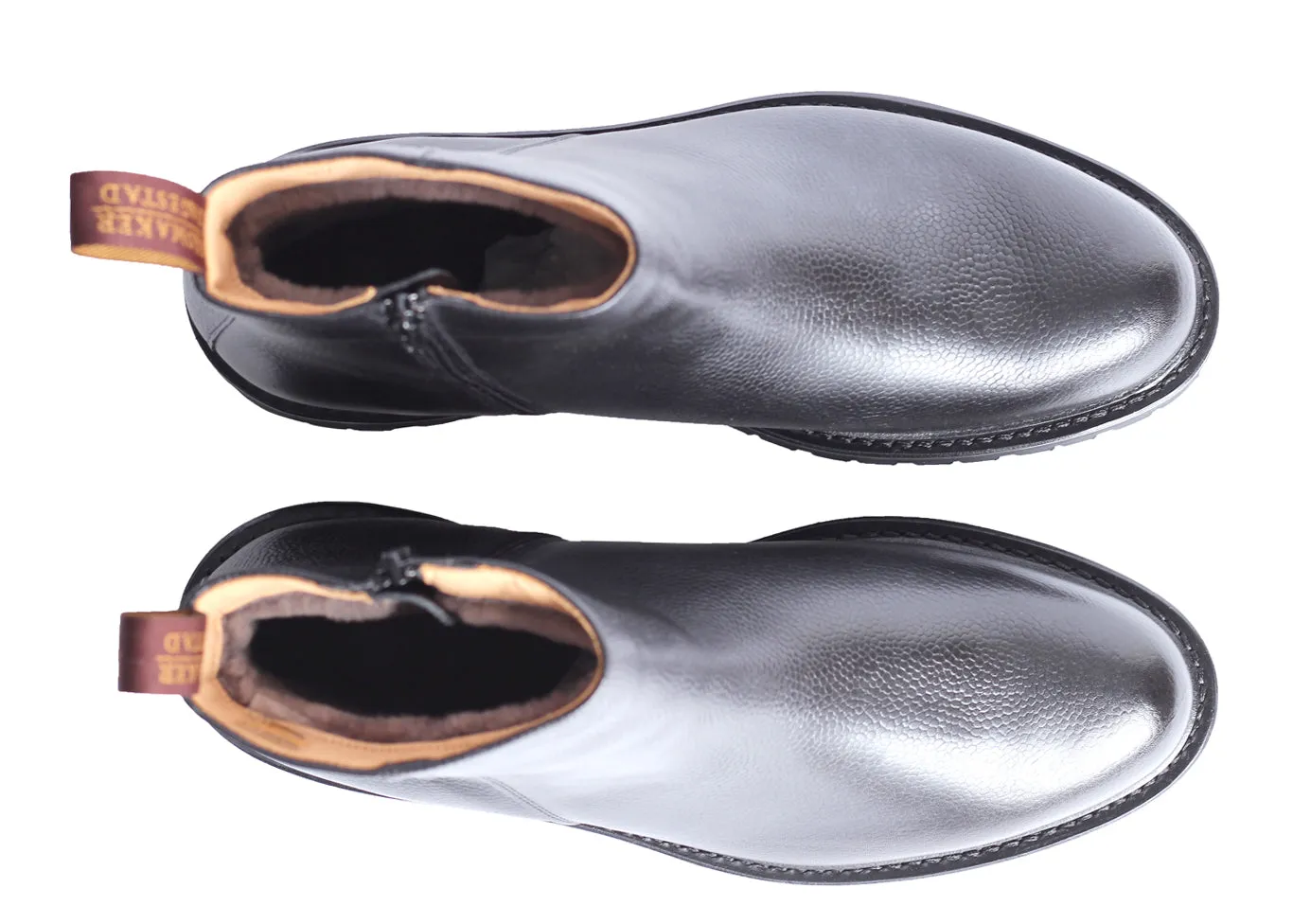 2131B - Black Grain - Fur Lining/Semelle Gomme