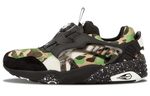 A BATHING APE x Puma Disc Blaze Bape Camo Green