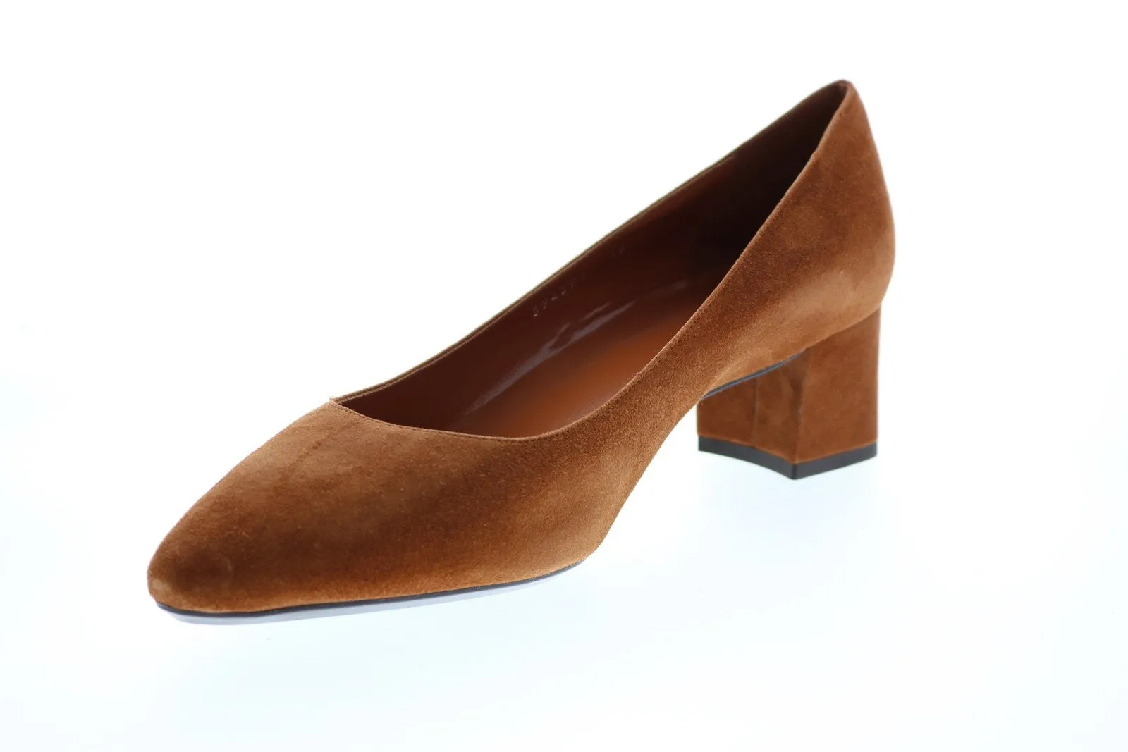 Aquatalia Pasha Dress Sde Aq 24 7 34L1955-CAR Womens Brown Suede Heels Pumps Shoes