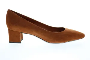 Aquatalia Pasha Dress Sde Aq 24 7 34L1955-CAR Womens Brown Suede Heels Pumps Shoes