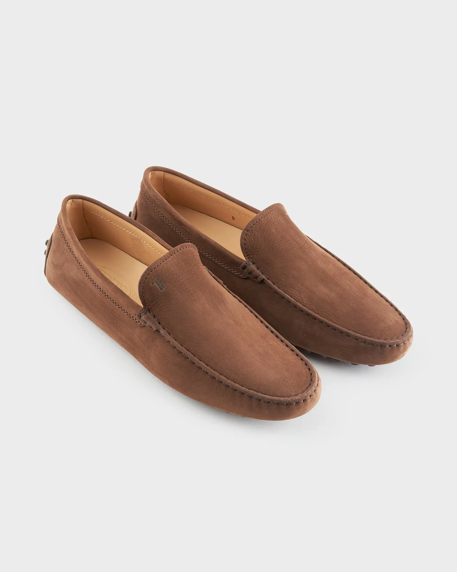 Brown Nubuck Gommino Driving Shoes
