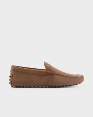 Brown Nubuck Gommino Driving Shoes