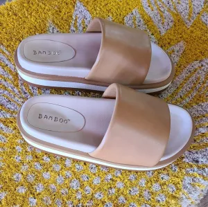 Ccocci Cake Stripe Layered Platform Sole Slide