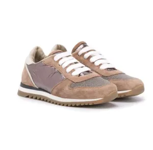 Contrasting panel sneakers