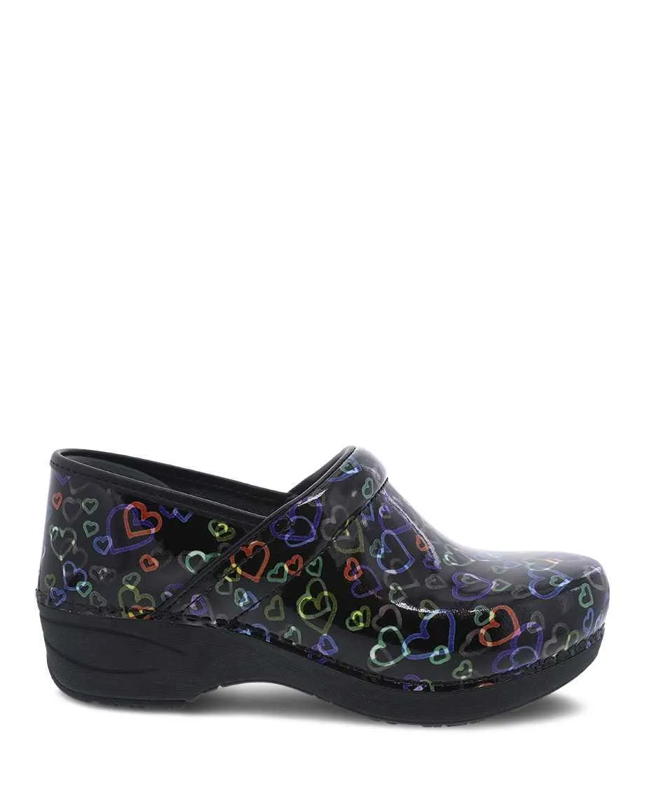 Dansko Women's XP 2.0 Clogs- Floating Hearts Patent
