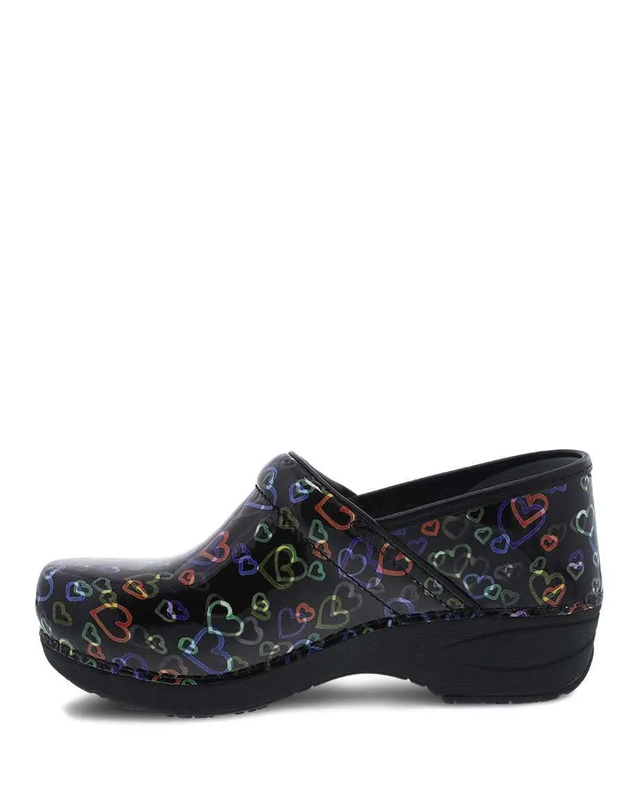 Dansko Women's XP 2.0 Clogs- Floating Hearts Patent