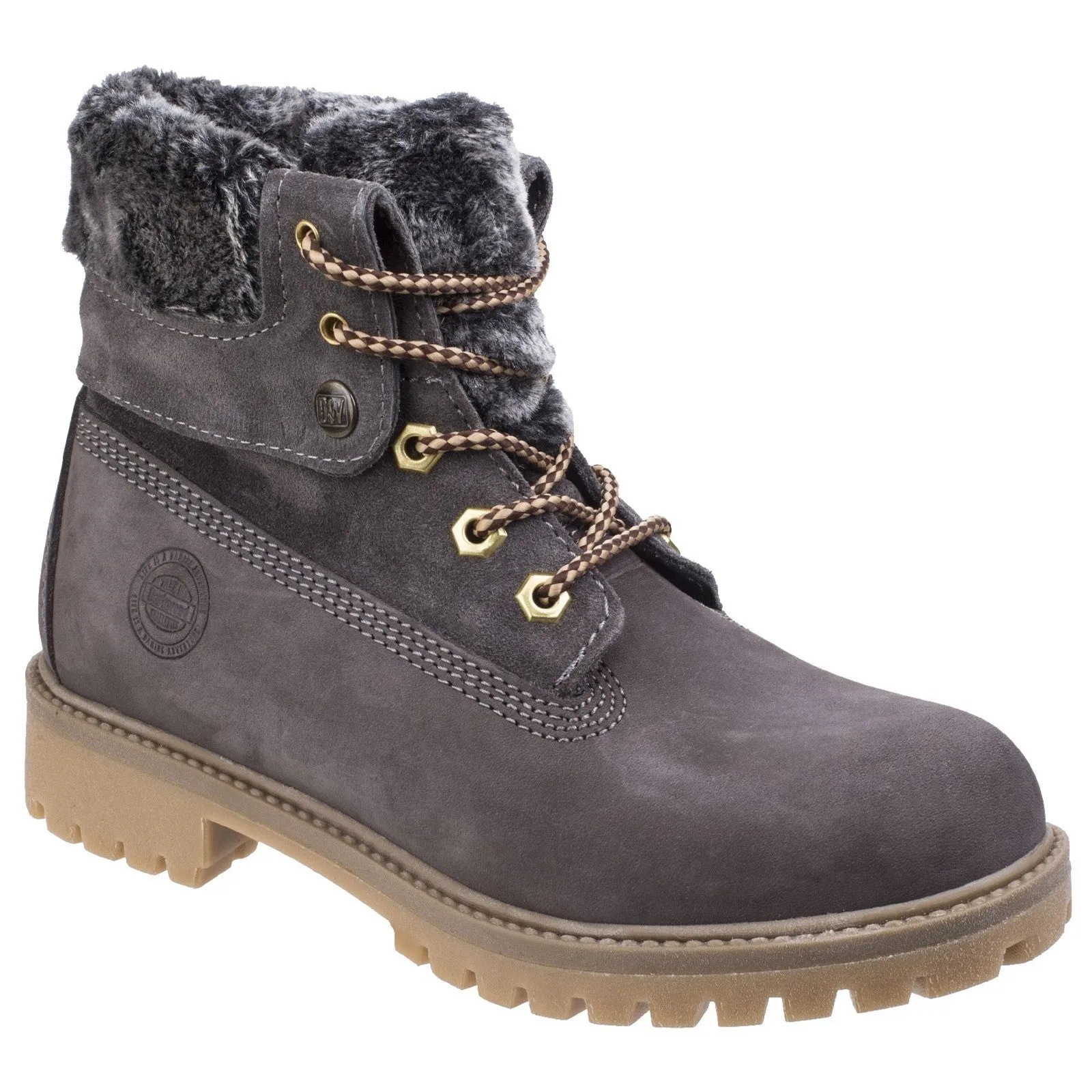 Darkwood Walnut Casual Walking Boots Womens