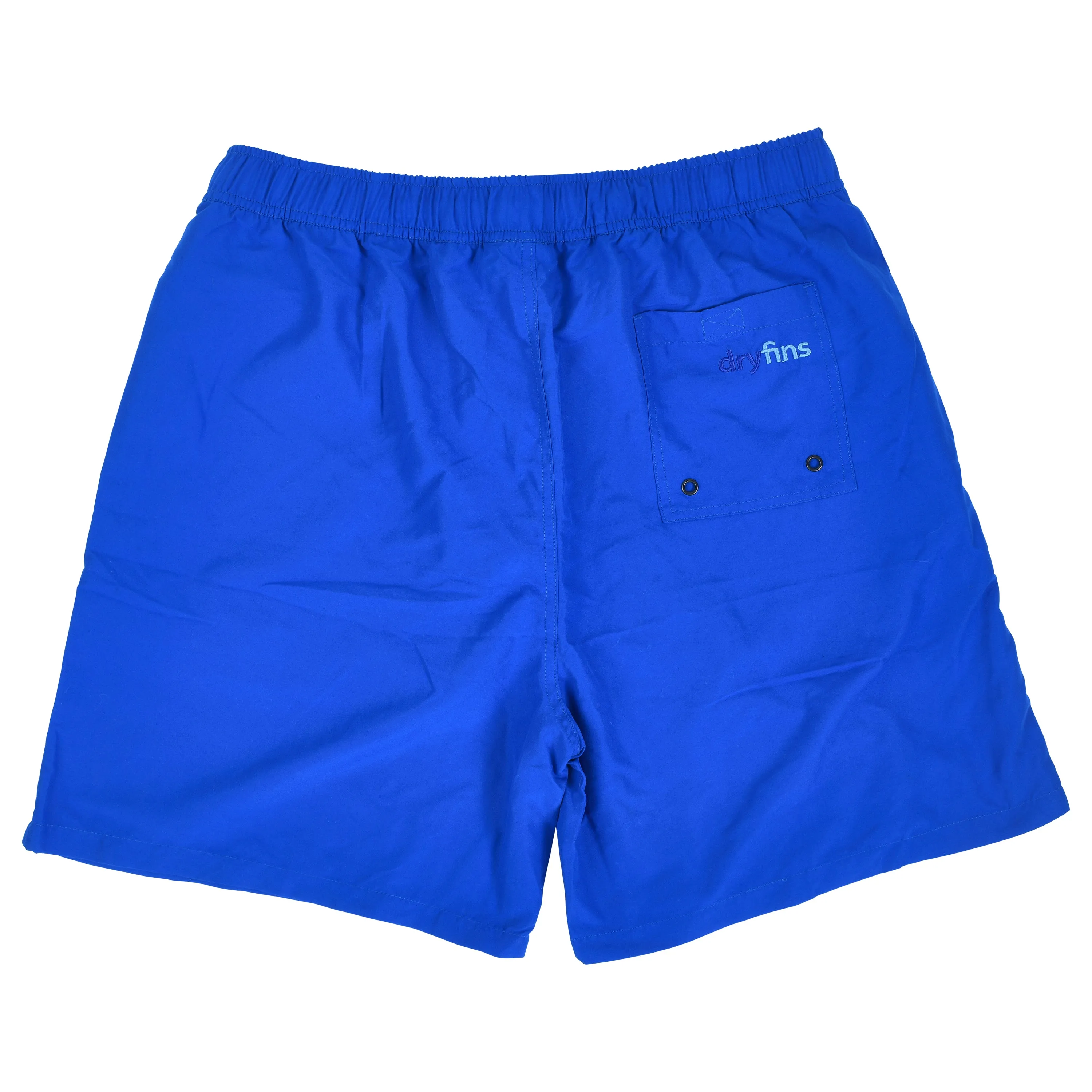 DryFins Men's Swim Trunks with Compression Liner in Classic Blue
