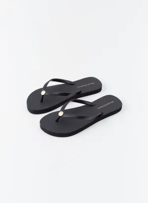 Exclusive Rubber Black Flip Flops