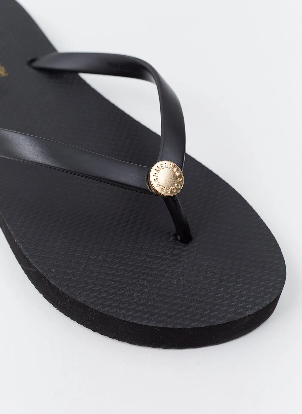 Exclusive Rubber Black Flip Flops