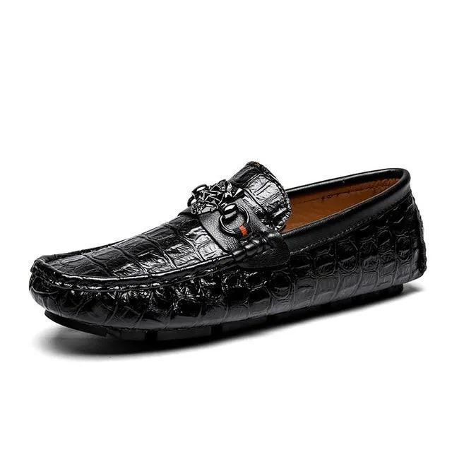 Fashion Leather Slip On Moccasins Men Loafers