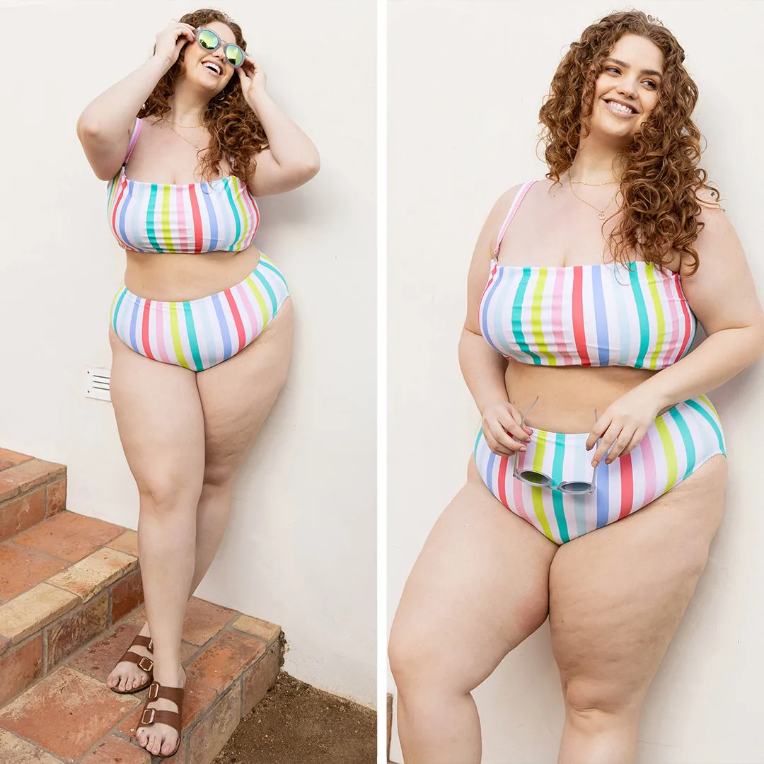 Feeling Fine And Sandy Swim Top, Rainbow