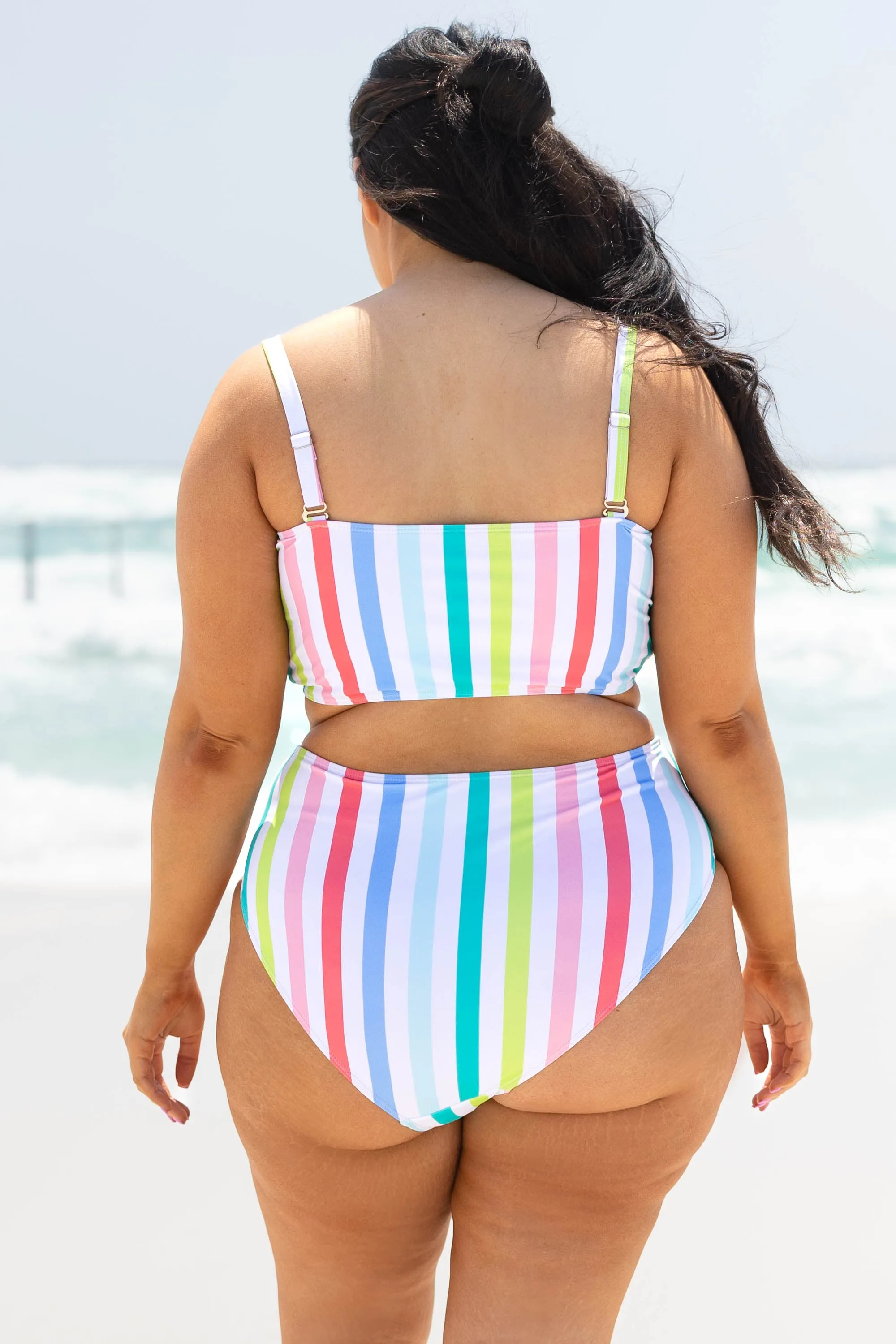 Feeling Fine And Sandy Swim Top, Rainbow