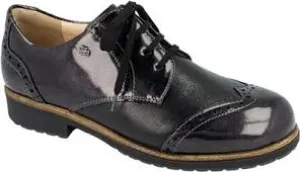 Finn Comfort Women's Asiago Oxford Shoes- Lead/ Nero