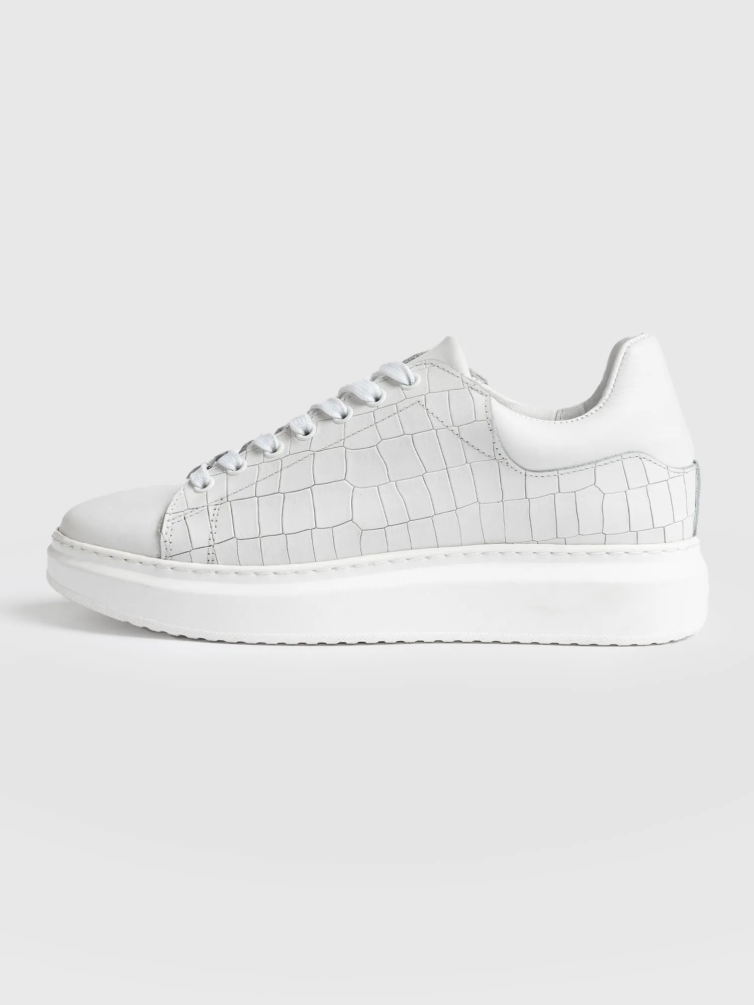 Hampstead Sneaker - White Croc