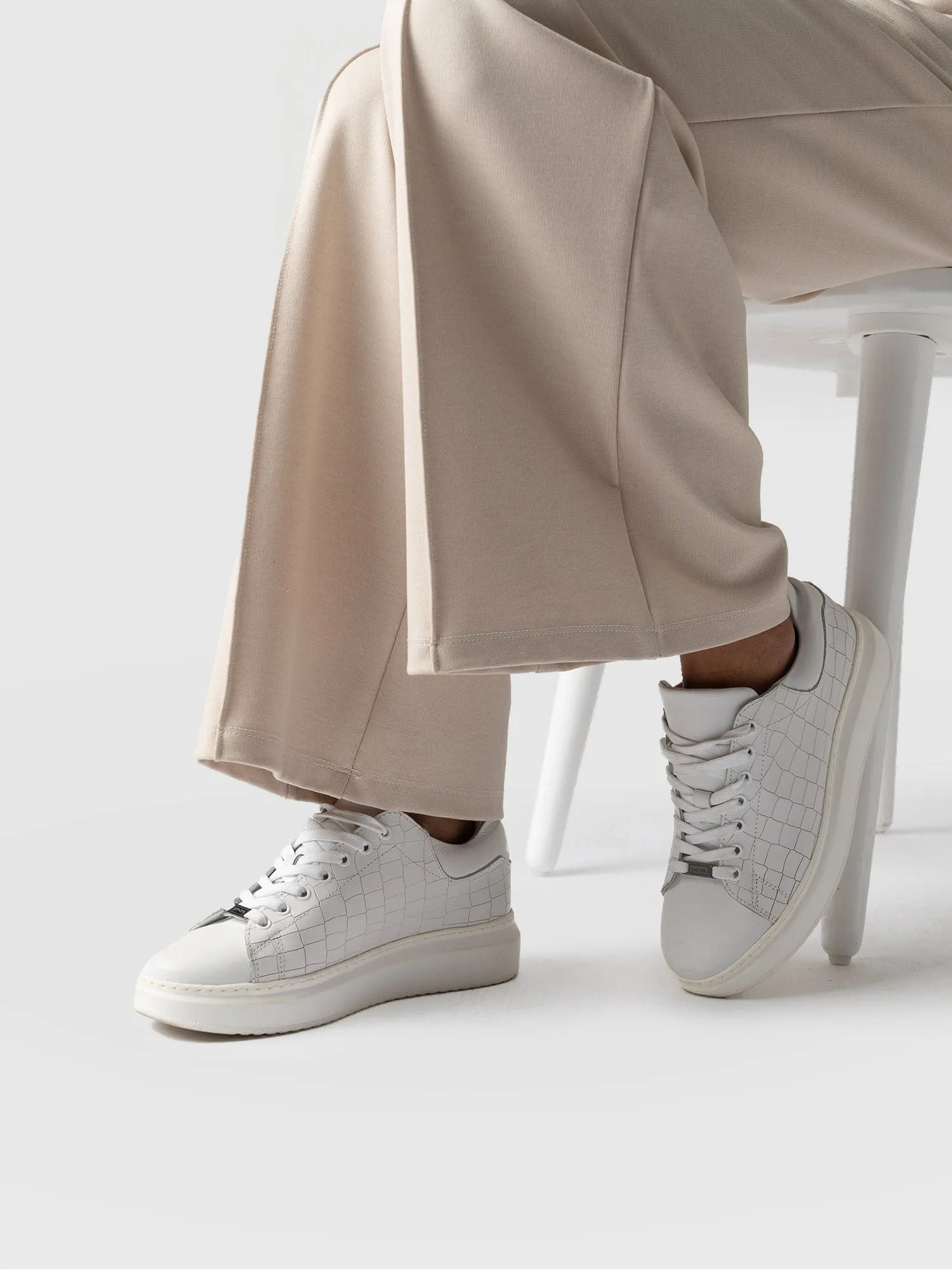Hampstead Sneaker - White Croc