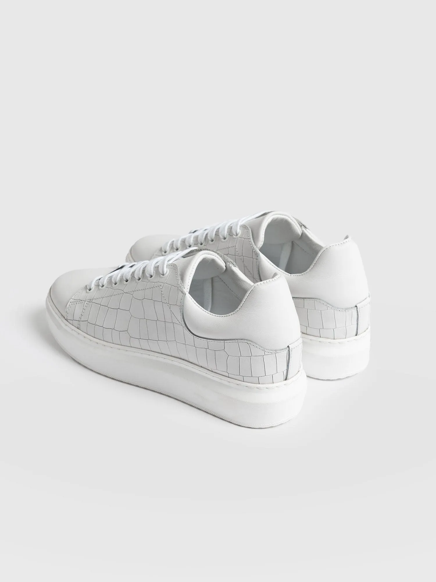 Hampstead Sneaker - White Croc