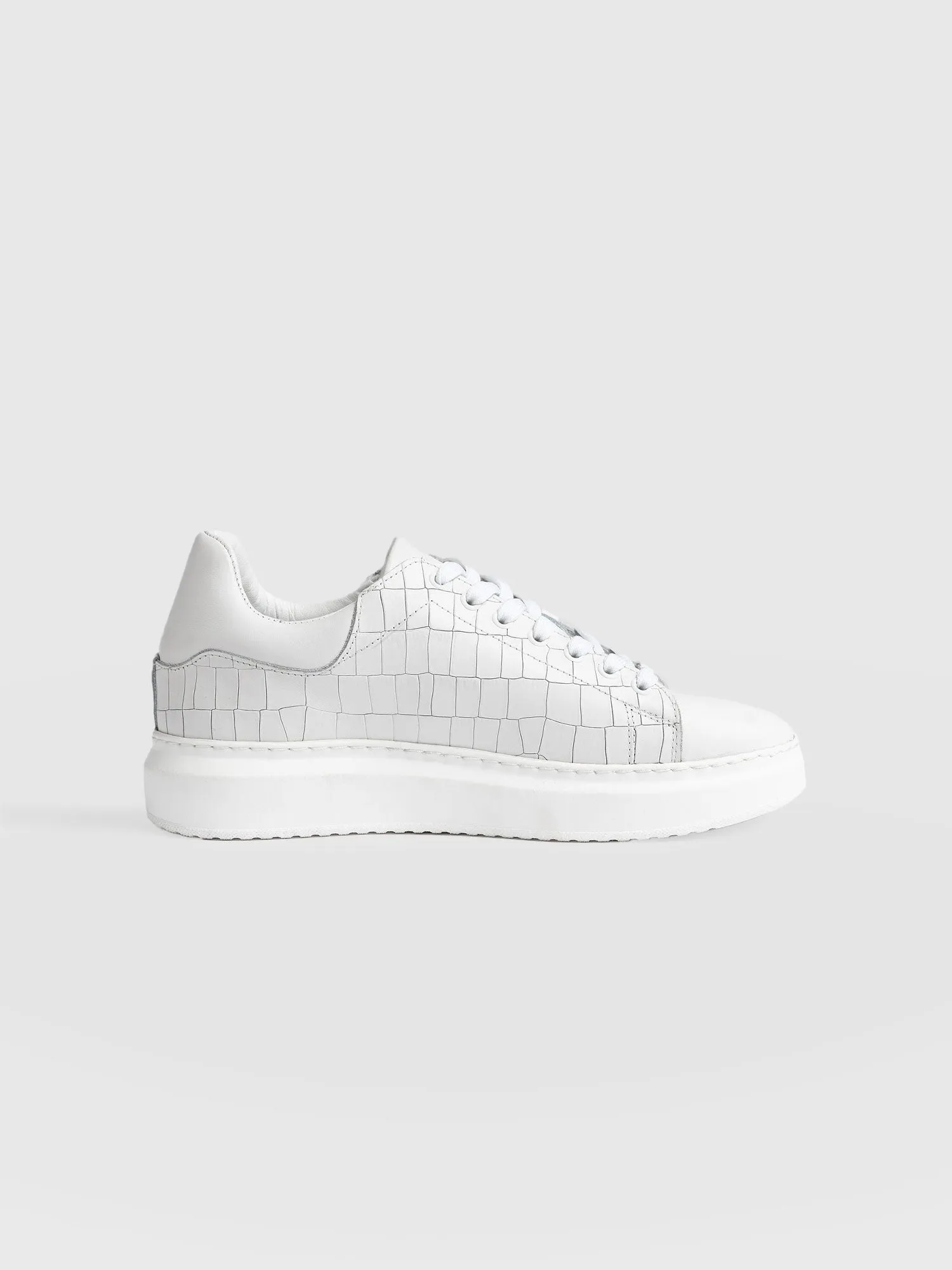 Hampstead Sneaker - White Croc
