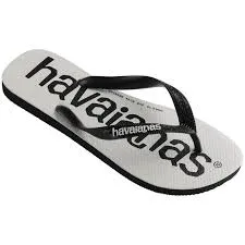 HAVAIANAS TOP LOGOMANIA - BLACK/BLACK/WHITE/WHITE