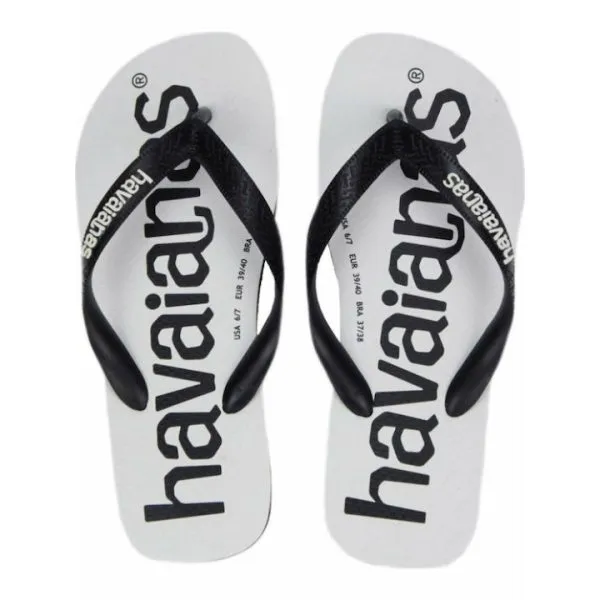 HAVAIANAS TOP LOGOMANIA - BLACK/BLACK/WHITE/WHITE