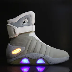 High-Quality Charging Led High Top Basketball Sneakers Back To Future Shoes