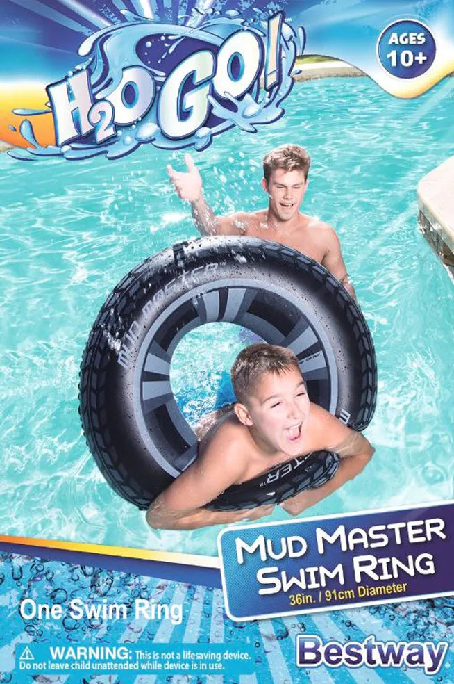 Inflatables and Floats Bestway 36" Mud Master Swim Ring, Age 10 