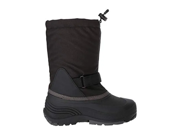 Kamik Kids' Waterbug5 Black Charcoal Rounded Toe Waterproof Round Toe Snow Boots