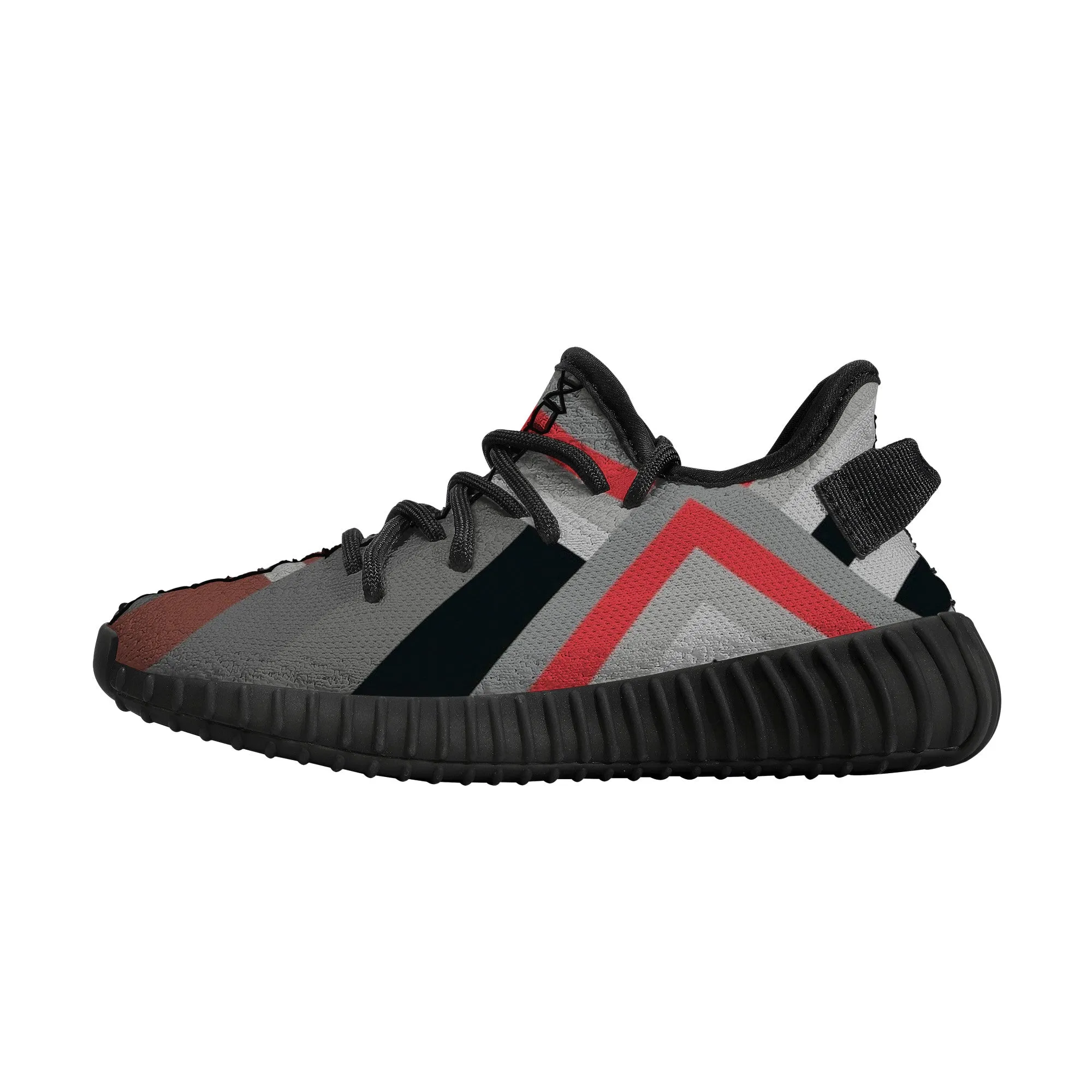 Kids Mesh Knit Sneaker - Black/Red