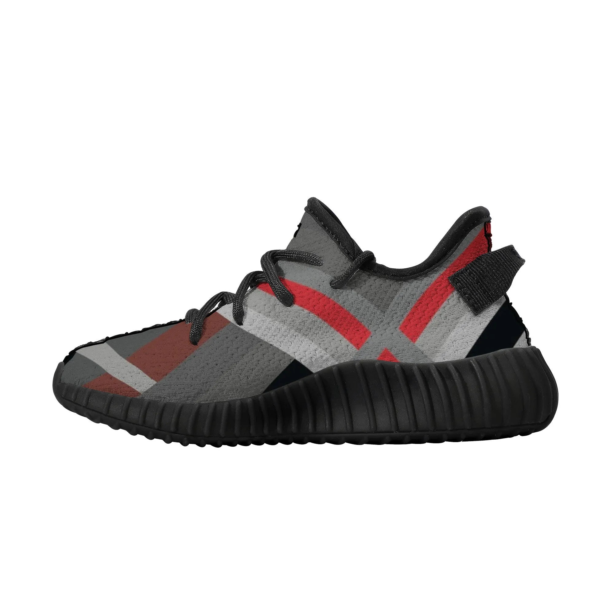Kids Mesh Knit Sneaker - Black/Red