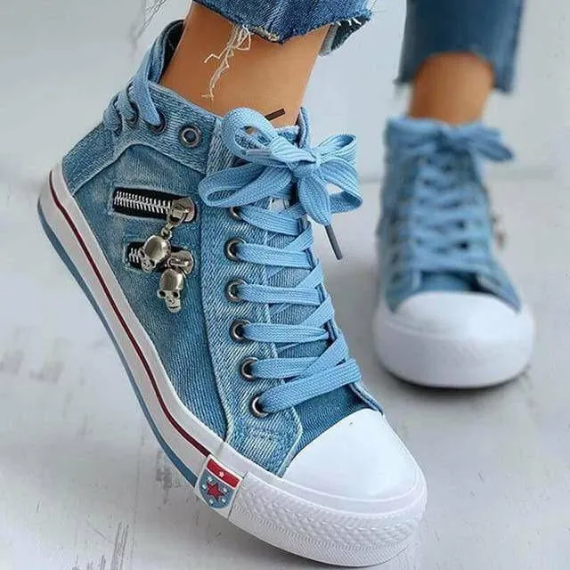 Leon - Vintage Ademende Ritssportschoenen