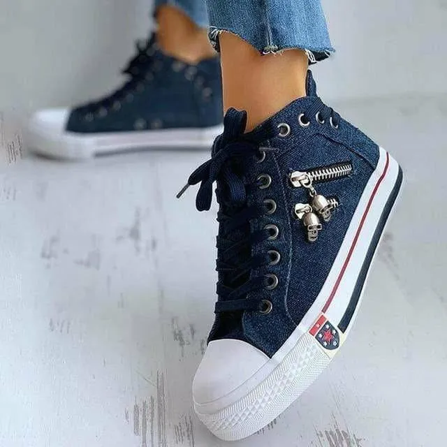 Leon - Vintage Ademende Ritssportschoenen