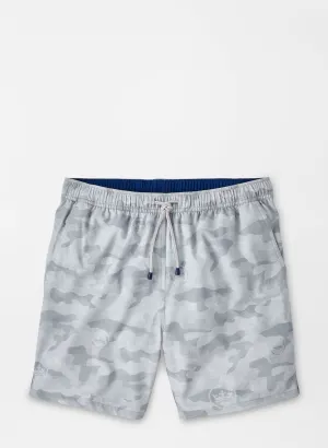 Logo Camo Swim Trunk - Gale Gray