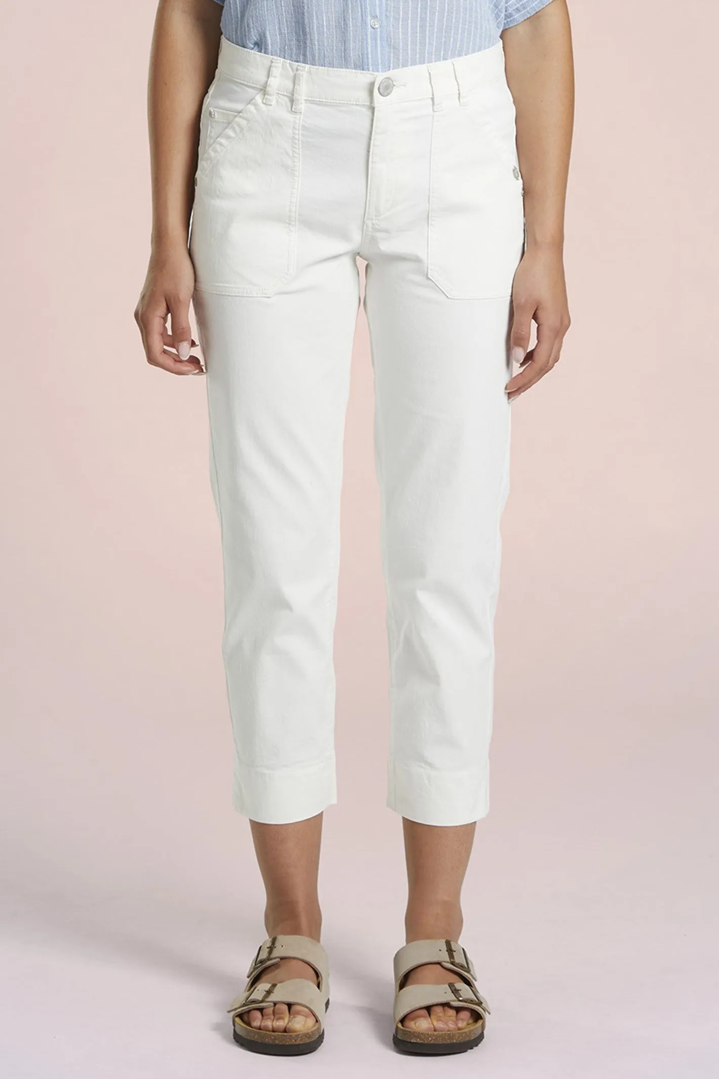 Mat De Misaine Trousers 3/4 Length Calcaire White Pimoricou-34726 U15