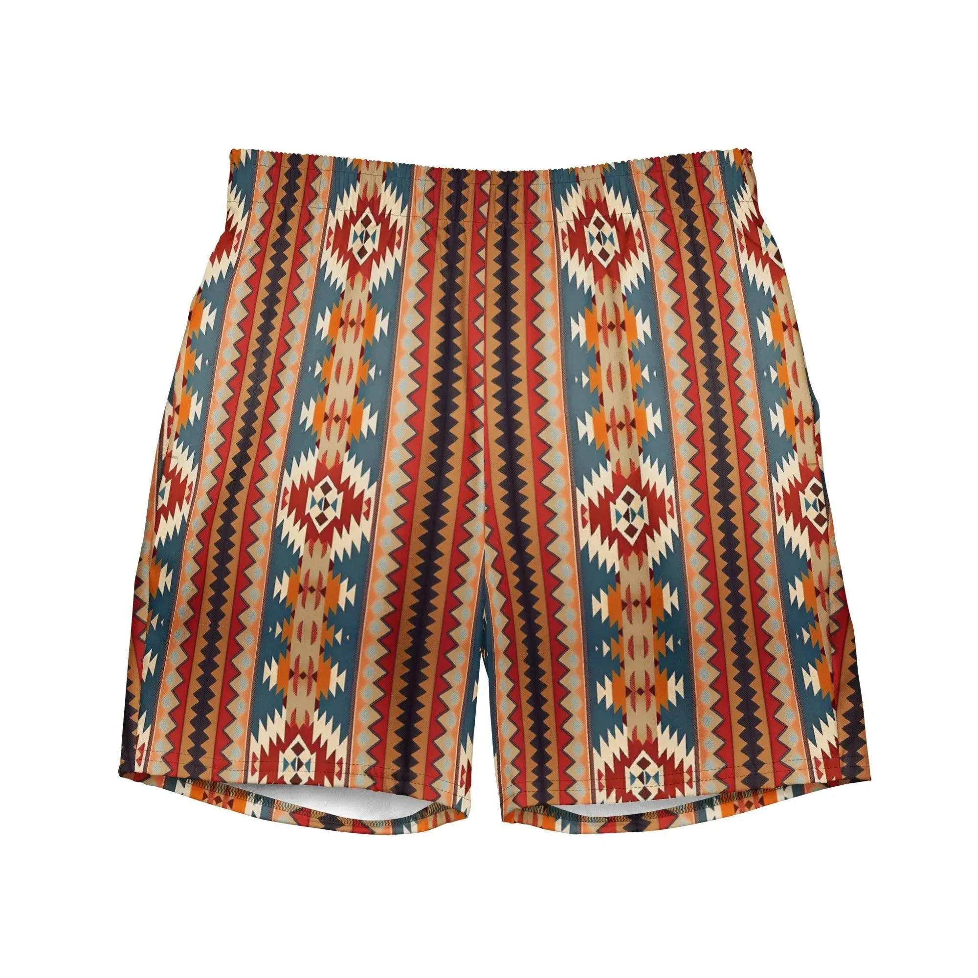 Native American Sunset Recycled Men's Swim Trunks