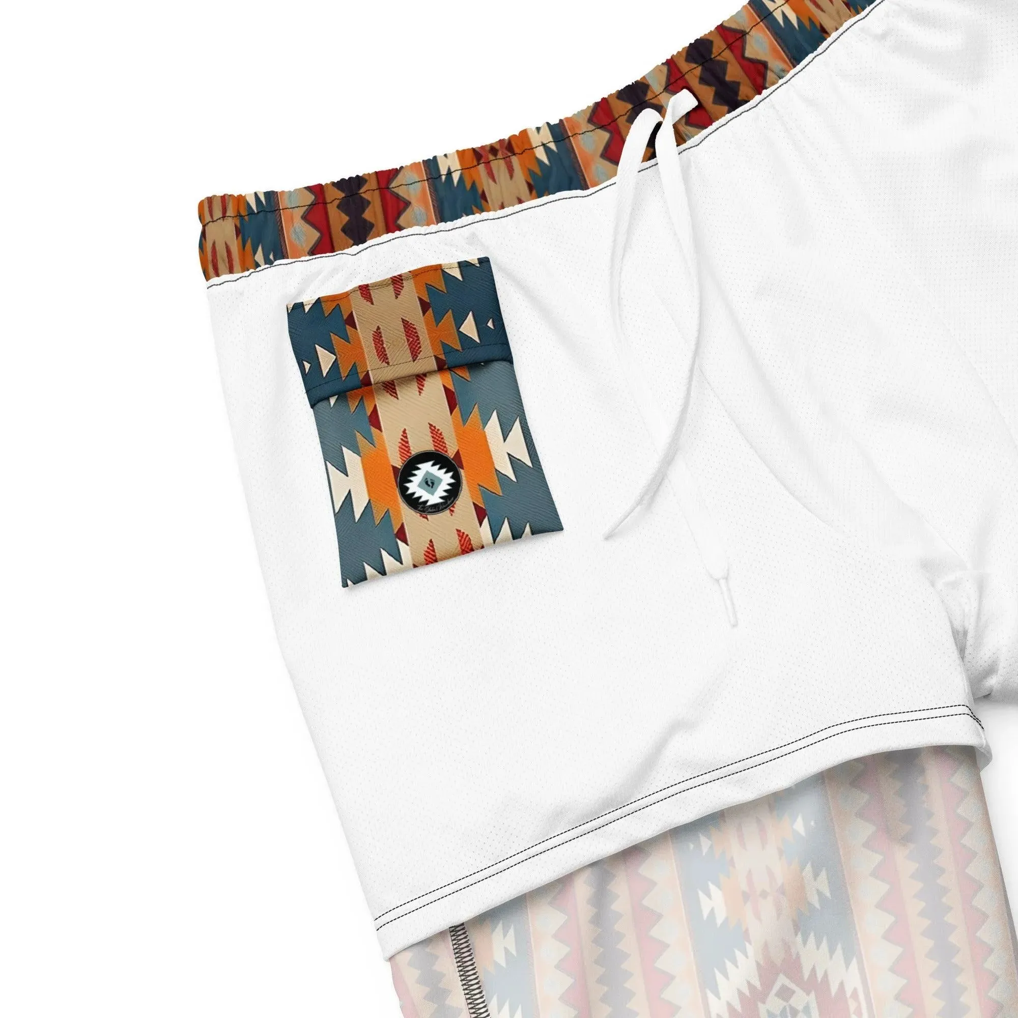 Native American Sunset Recycled Men's Swim Trunks
