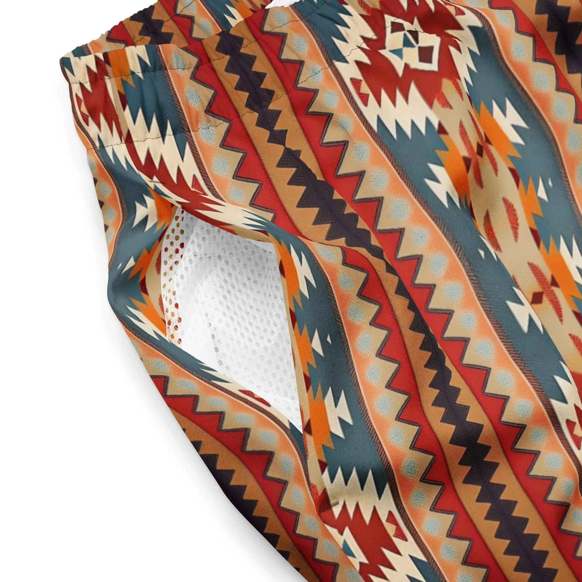 Native American Sunset Recycled Men's Swim Trunks