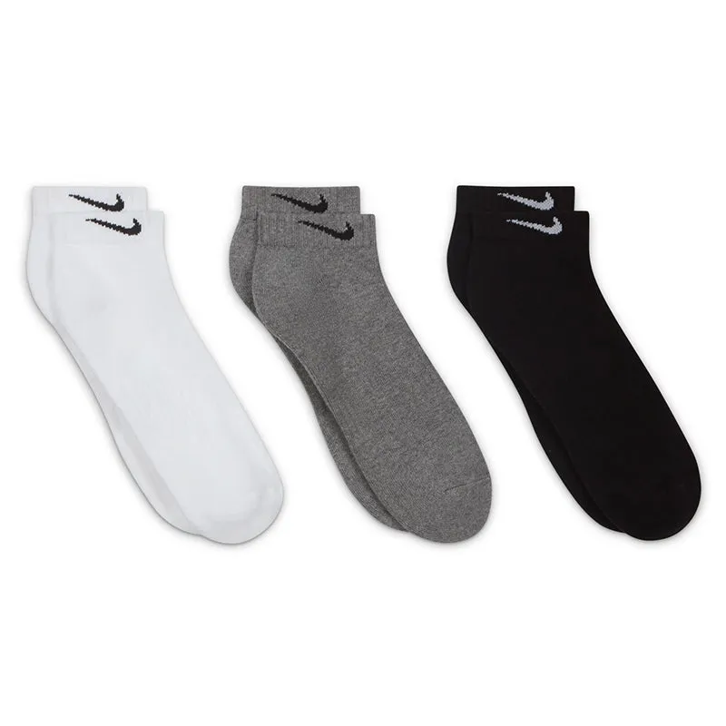 Nike Unisex Everyday Cushioned Training Low Socks (3 Pairs)