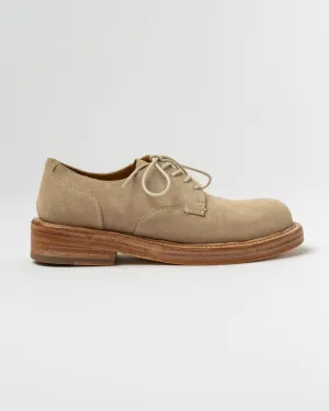 Paracia Mid-Heel Derby Washed Suede Beige