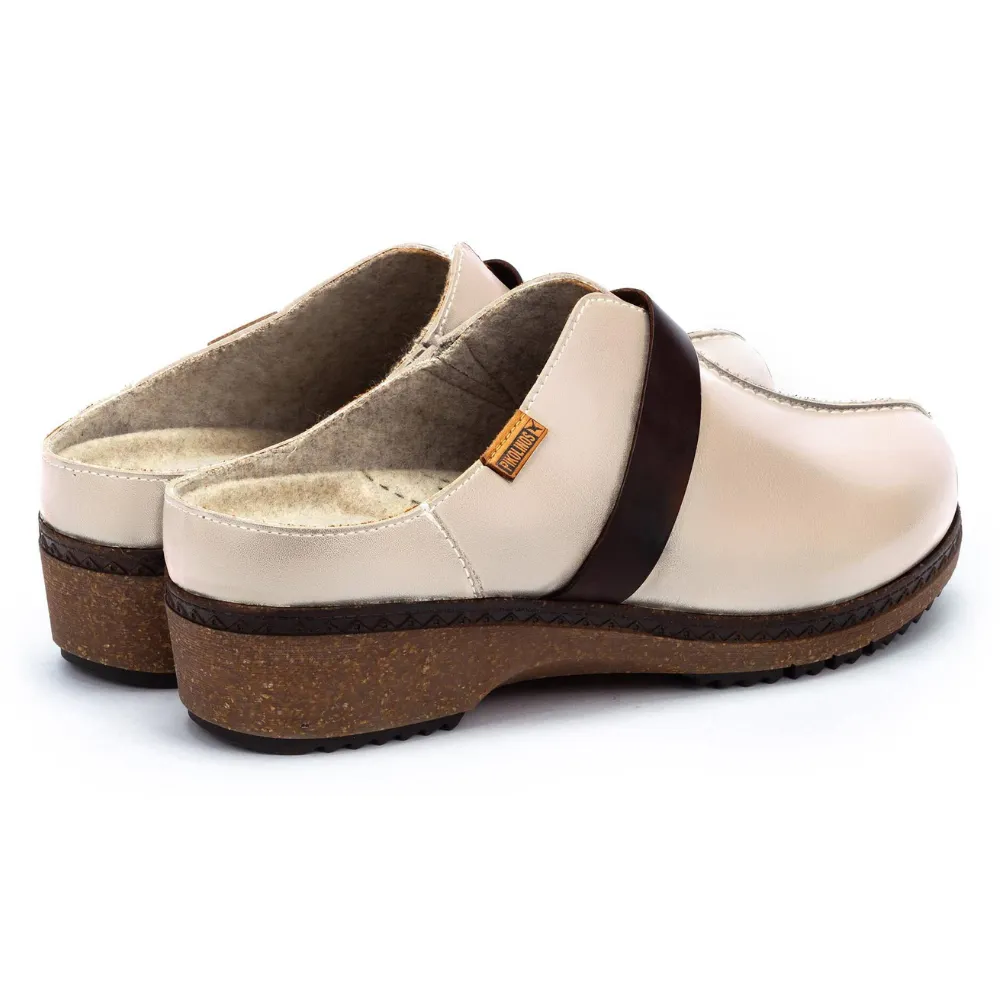 Pikolinos Granada W0W-3590C1 Marfil Leather Clog (Women's)