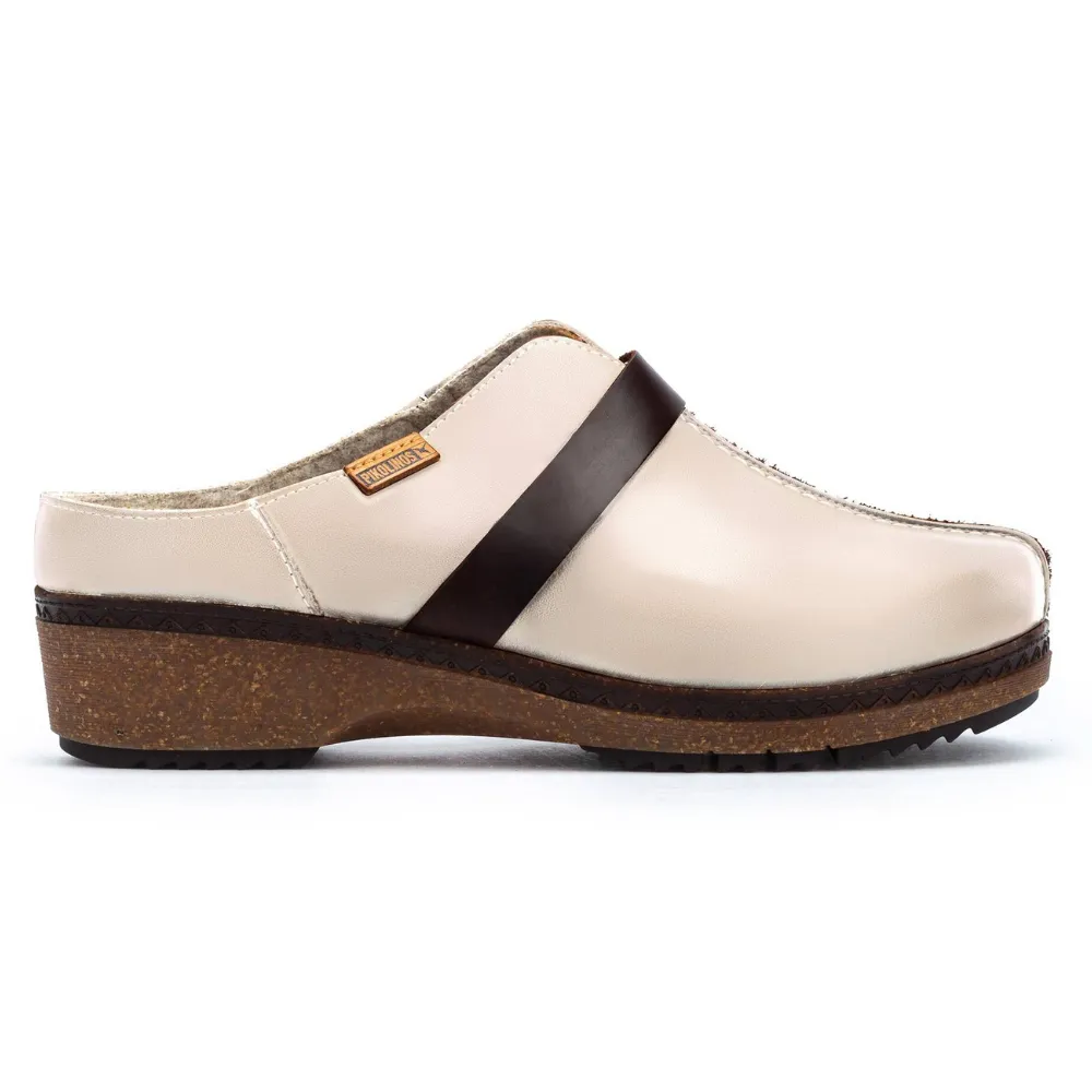 Pikolinos Granada W0W-3590C1 Marfil Leather Clog (Women's)