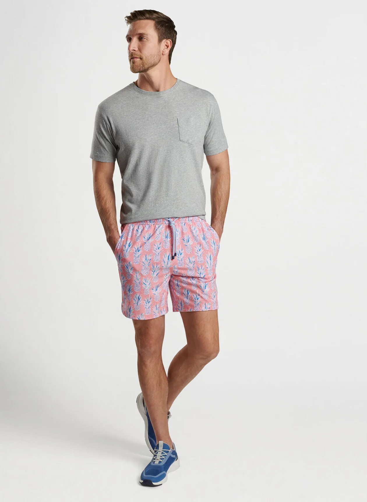 Pineapple In Paradise Swim Trunk in Coral Reef by Peter Millar