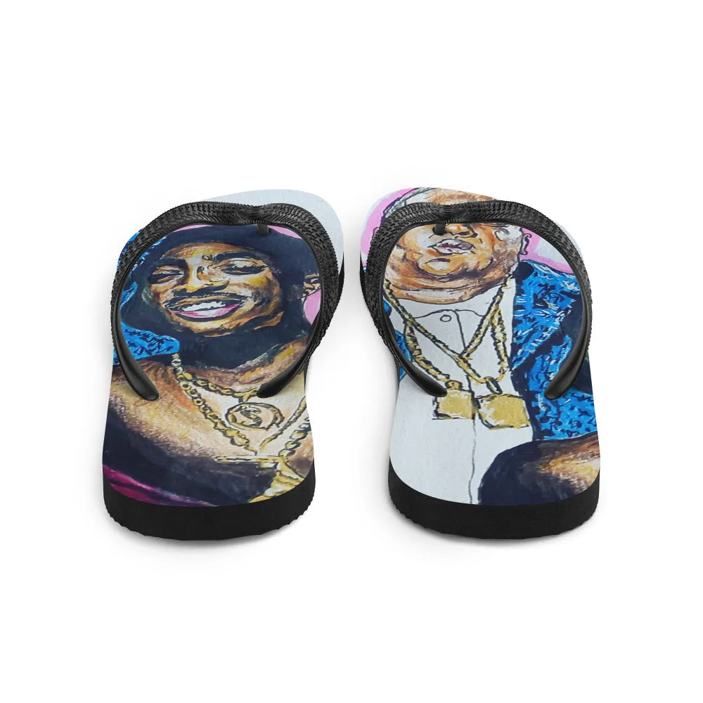 "2 pac n biggie" Flip-Flops "dduffy"