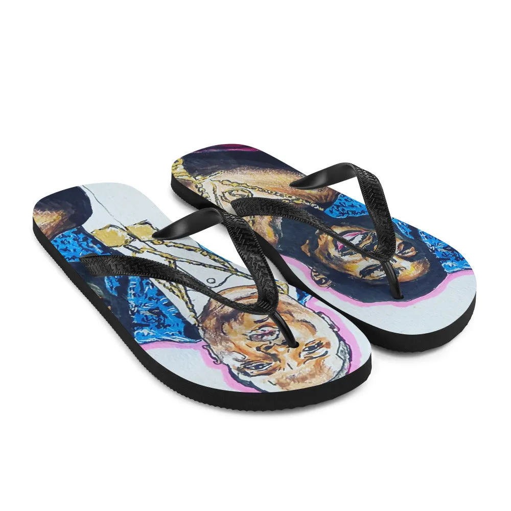 "2 pac n biggie" Flip-Flops "dduffy"