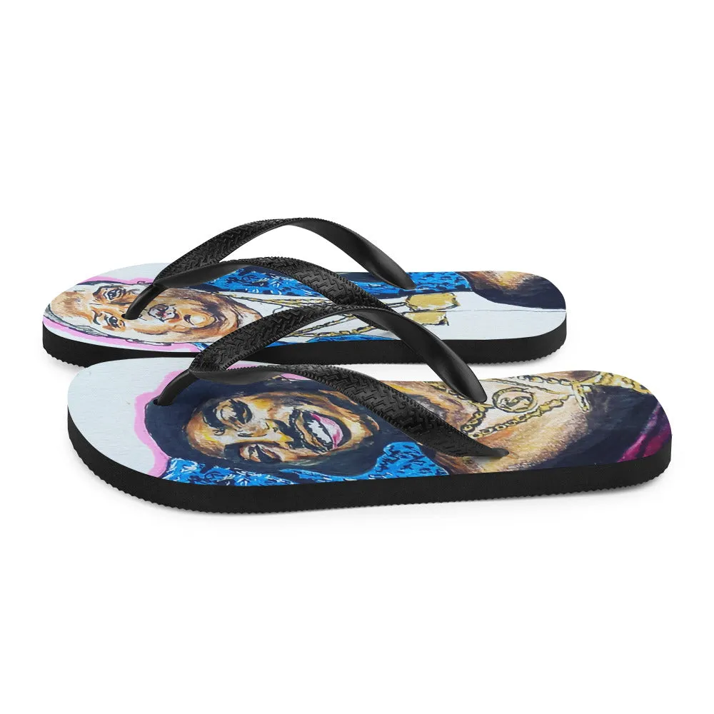 "2 pac n biggie" Flip-Flops "dduffy"