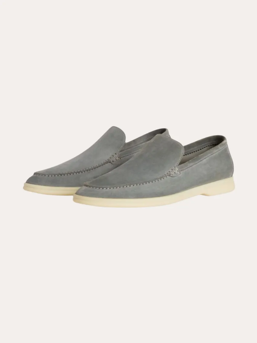 Refined Suede Loafers – Dark Gray