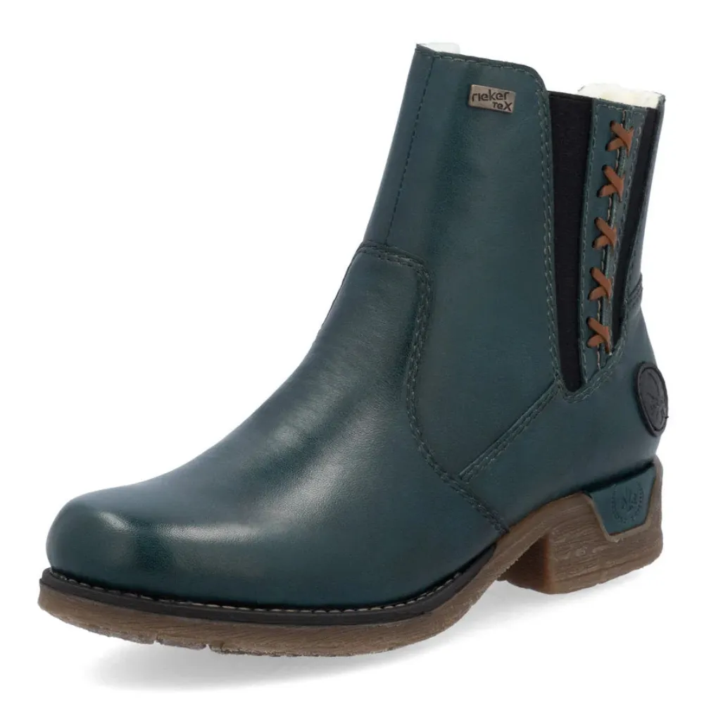 Rieker Fee 53 Petrol/Cayenne Bootie (Women's)