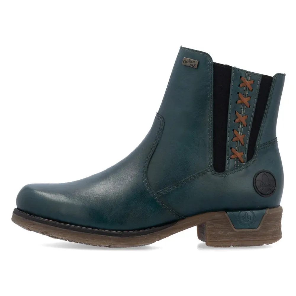 Rieker Fee 53 Petrol/Cayenne Bootie (Women's)