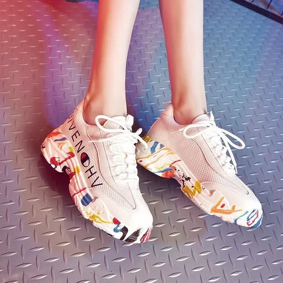 Stylish Floral Print Sneaker Shoes