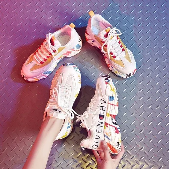 Stylish Floral Print Sneaker Shoes