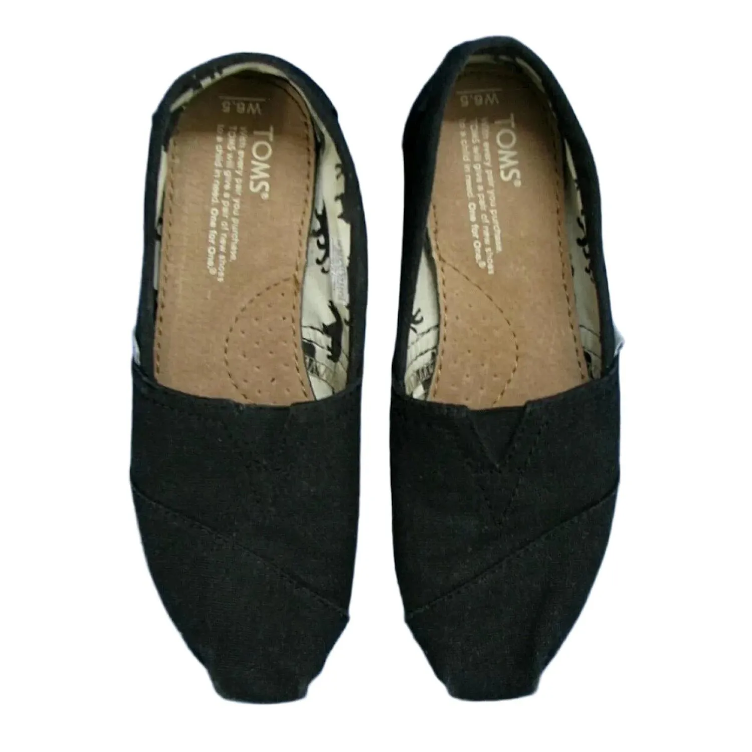 TOMS Women's Classic Alpargata Slip-On Canvas Flats Shoes